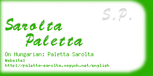 sarolta paletta business card